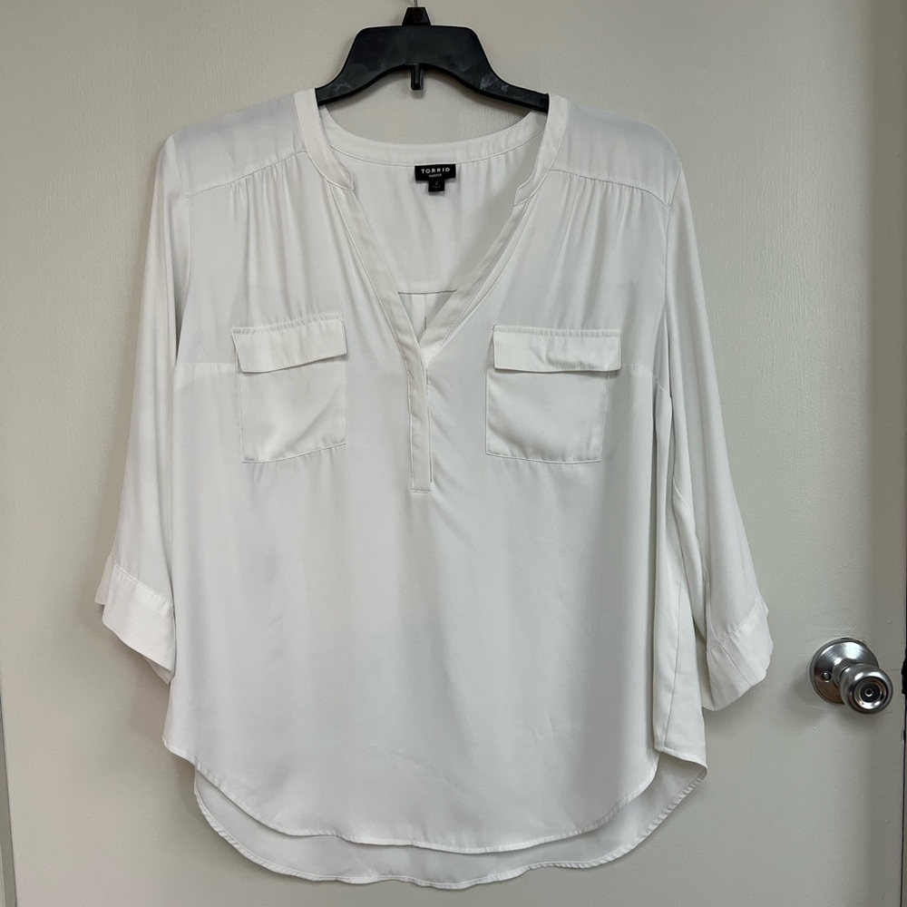 Torrid White Blouse